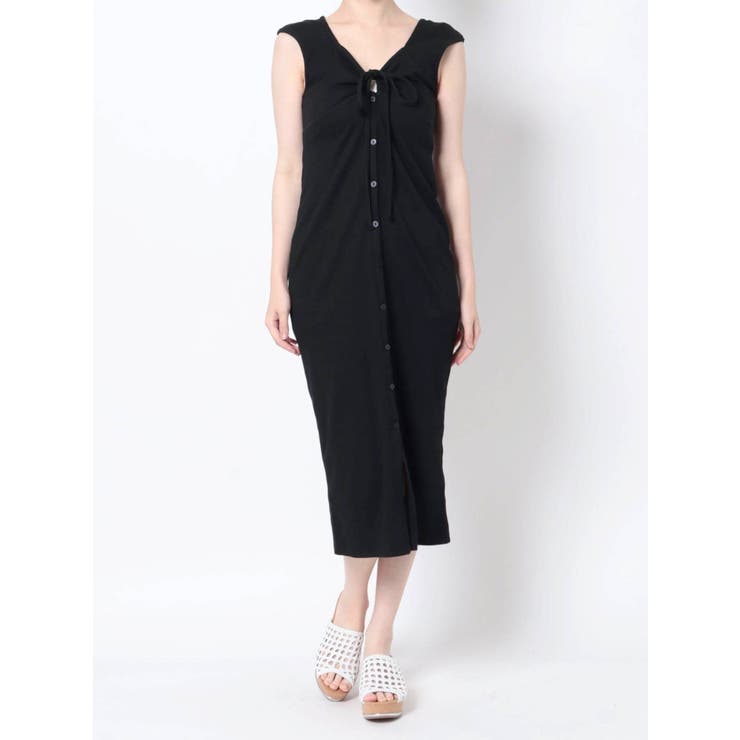 ブラック | 2WAYギャザーオープンカットワンピース | MERCURYDUO