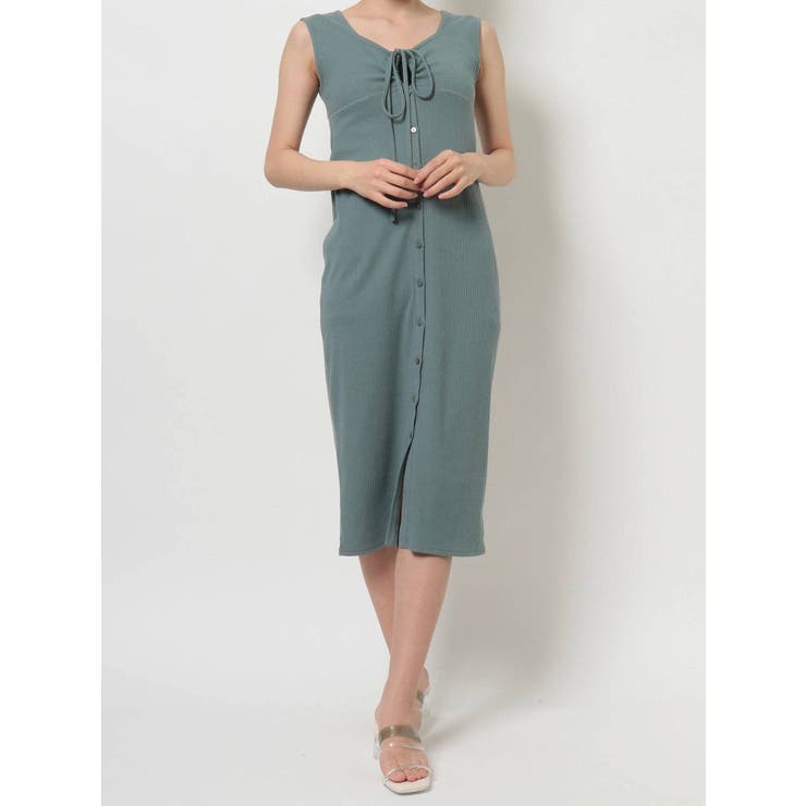 グリーン | 2WAYギャザーオープンカットワンピース | MERCURYDUO