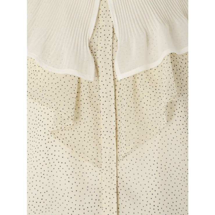 付け襟ヘリンボーンプリントブラウス | MERCURYDUO | 詳細画像15 