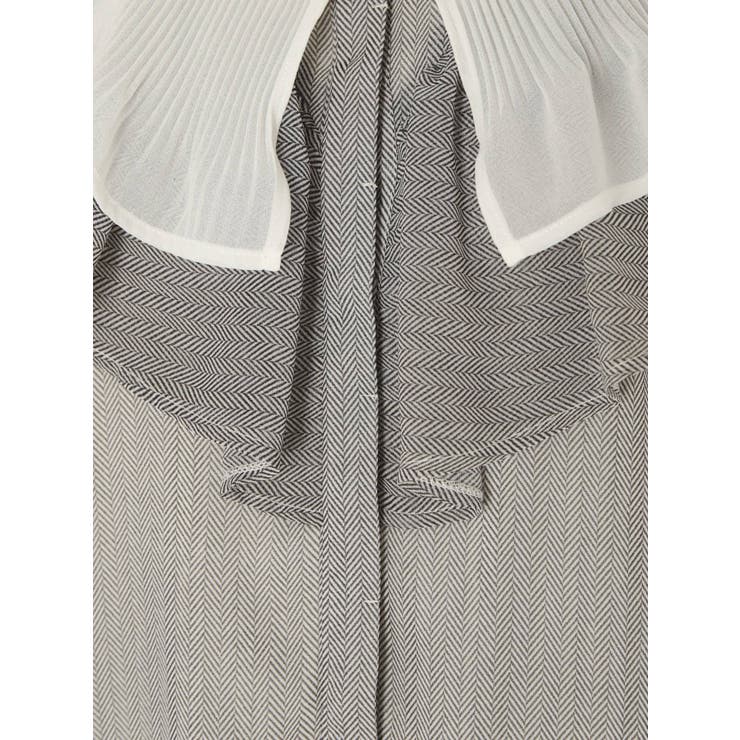 付け襟ヘリンボーンプリントブラウス | MERCURYDUO | 詳細画像16 