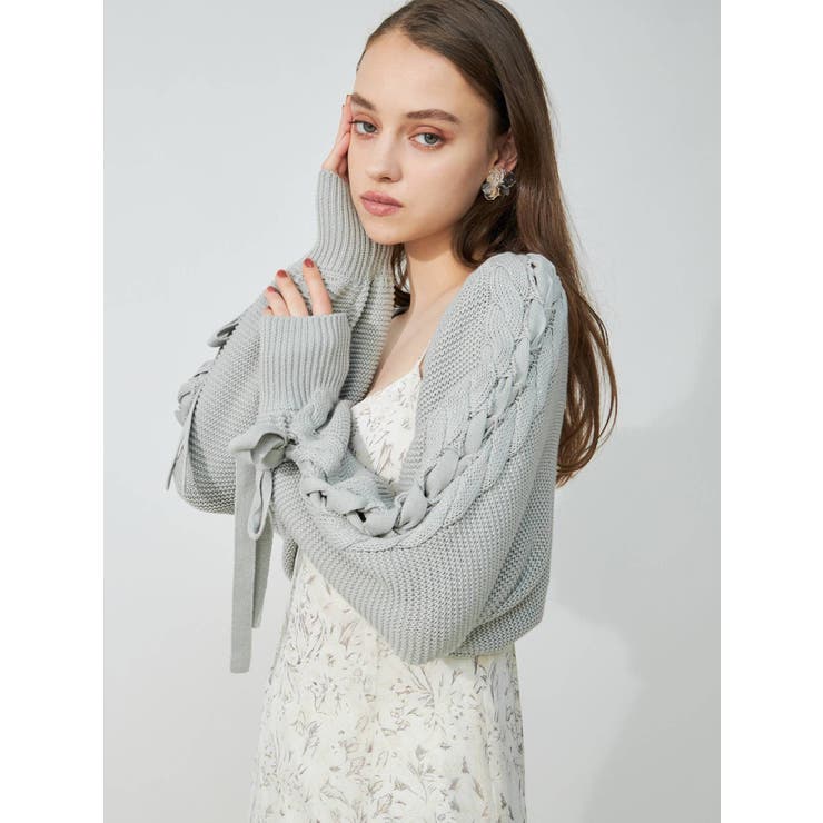 専用です！Blumarine ブルマリン レースニットカーディガン 美品！】ブルマリン カーディガン 高級レース リボン 半袖