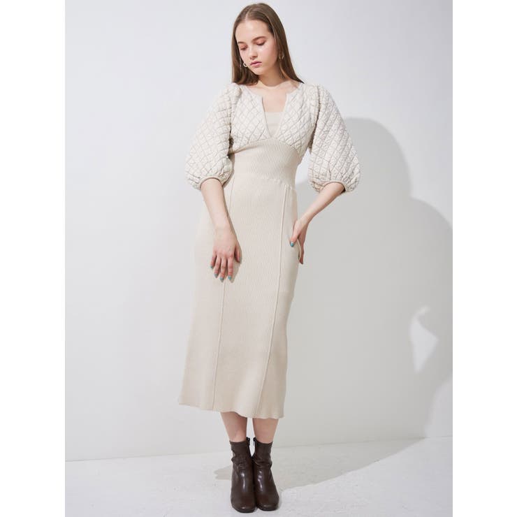 キルティングニットワンピース | MERCURYDUO | 詳細画像6 