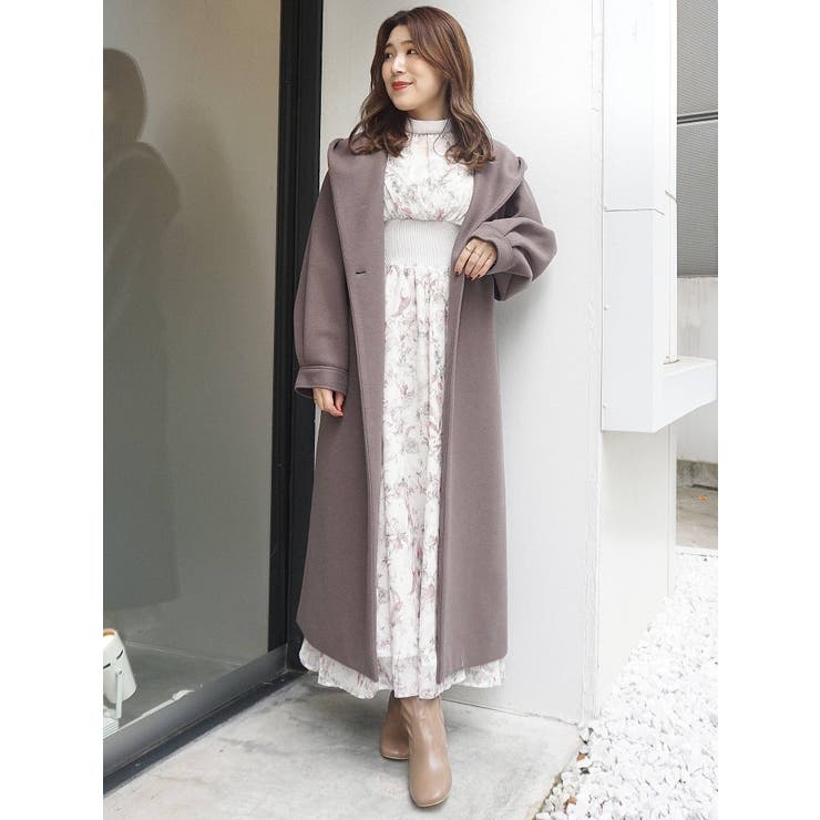 新品✨マーキュリーデュオ 23SS カシュクールパフスリーブワンピース S 水彩フラワーウエストリブカシュクールワンピース[品番