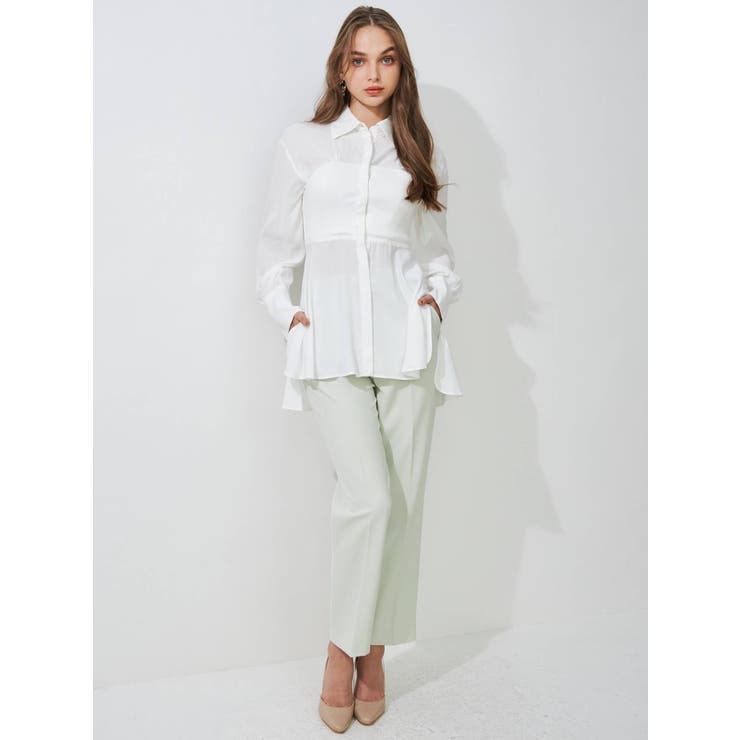 【To/】ニットビスチェドッキングシャツ | MERCURYDUO | 詳細画像3 