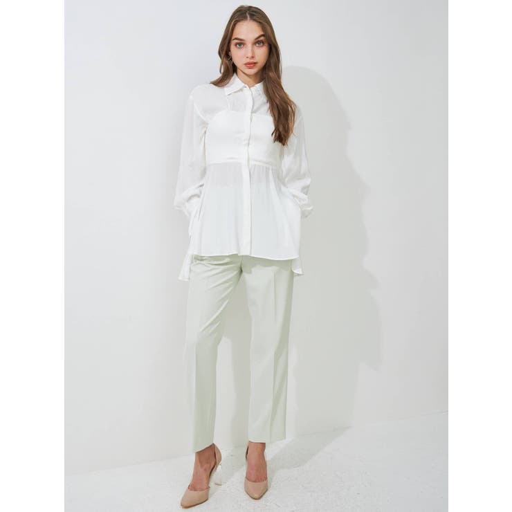 【To/】ニットビスチェドッキングシャツ | MERCURYDUO | 詳細画像4 