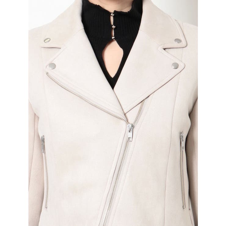 フェイクスエードコンパクトライダースジャケット[品番：MKSW0048669