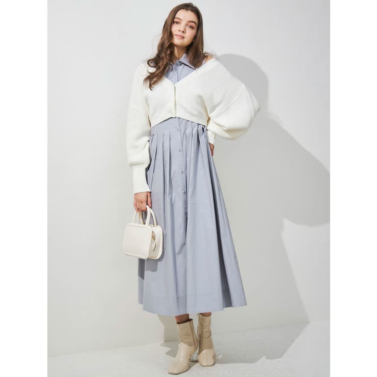 ボレロニットセットシャツワンピース | MERCURYDUO | 詳細画像10 