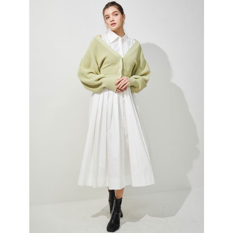 ボレロニットセットシャツワンピース | MERCURYDUO | 詳細画像14 