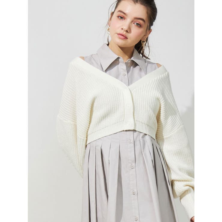 ボレロニットセットシャツワンピース | MERCURYDUO | 詳細画像5 