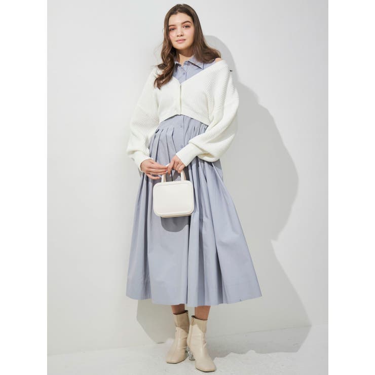 ボレロニットセットシャツワンピース | MERCURYDUO | 詳細画像8 