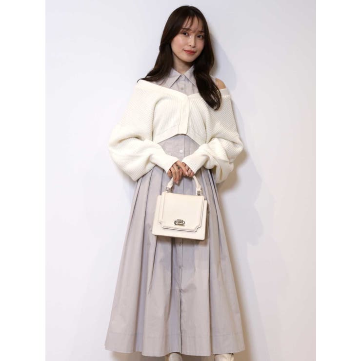 ベージュ | ボレロニットセットシャツワンピース | MERCURYDUO