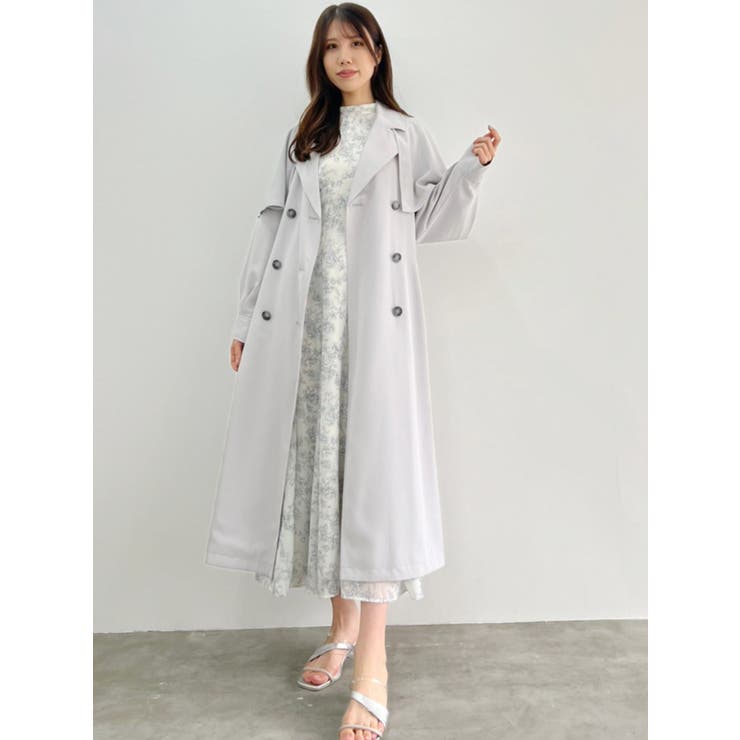 Riu トワルドジュイ ワンピース white &トレンチコート トワルドジュイ2WAYショルダーワンピース[品番：MKSW0048718