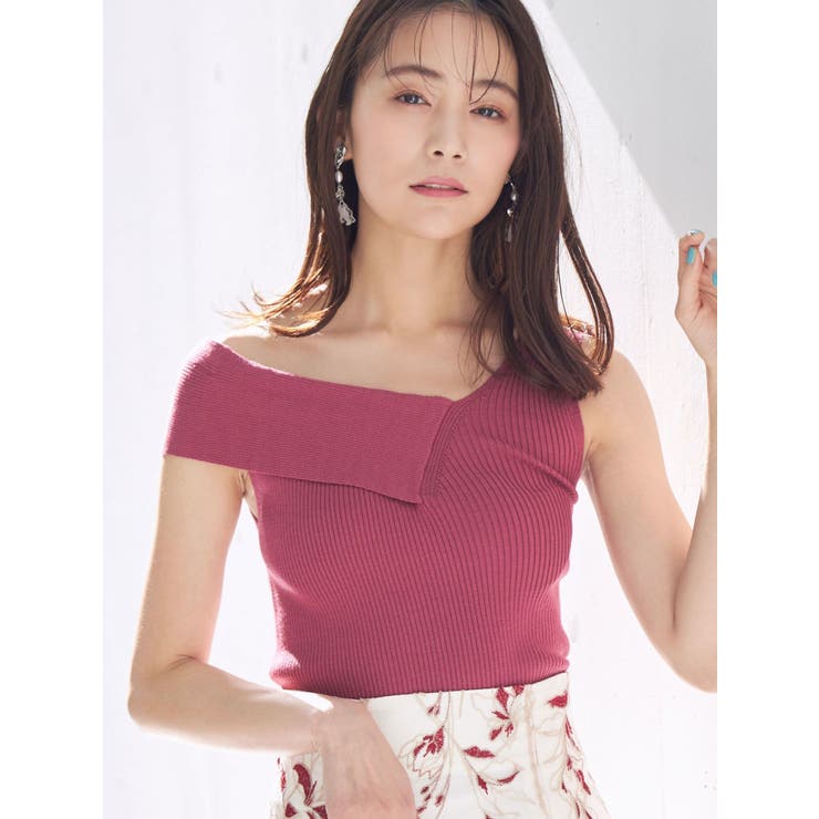 3WAYアシメチェンジリブコンパクトニット | MERCURYDUO | 詳細画像4 