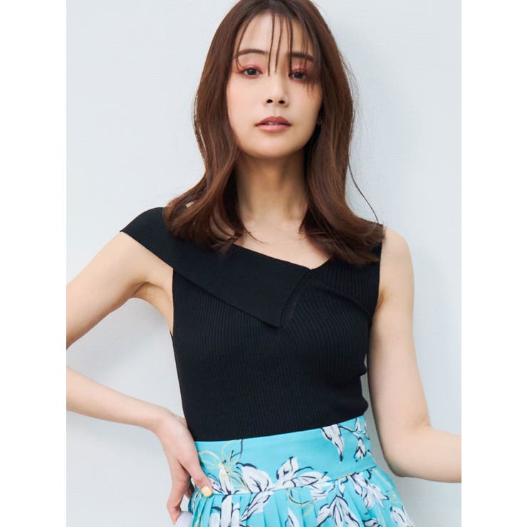 3WAYアシメチェンジリブコンパクトニット | MERCURYDUO | 詳細画像8 