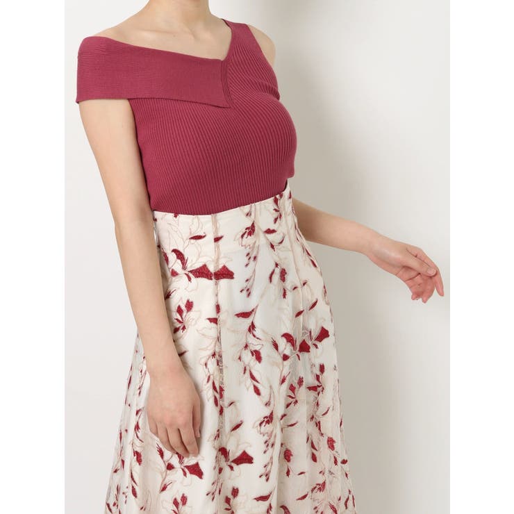 ピンク | 3WAYアシメチェンジリブコンパクトニット | MERCURYDUO