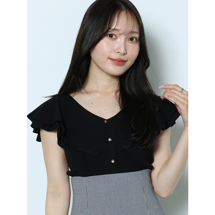 ブラック | 2WAYラッフルノースリニット | MERCURYDUO