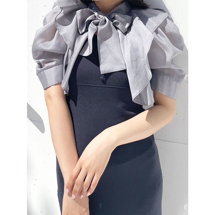 2WAYシアーボレロセットニットワンピース[品番：MKSW0052322
