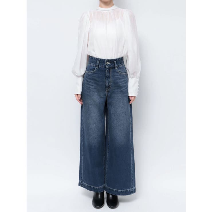 ハイウエストワイドシルエットデニムパンツ[品番：MKSW0052334 