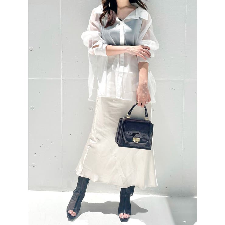 サテンナロースカート[品番：MKSW0052338]｜MERCURYDUO（マーキュリー