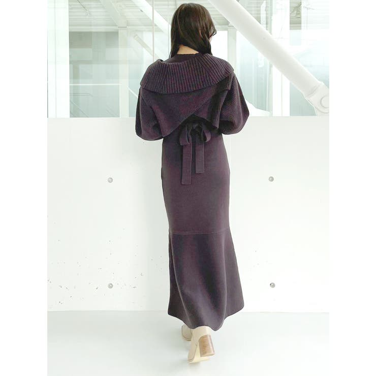 クロップドカーディガンセットマーメイドニットワンピース | MERCURYDUO | 詳細画像24 