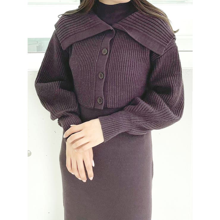 クロップドカーディガンセットマーメイドニットワンピース | MERCURYDUO | 詳細画像25 