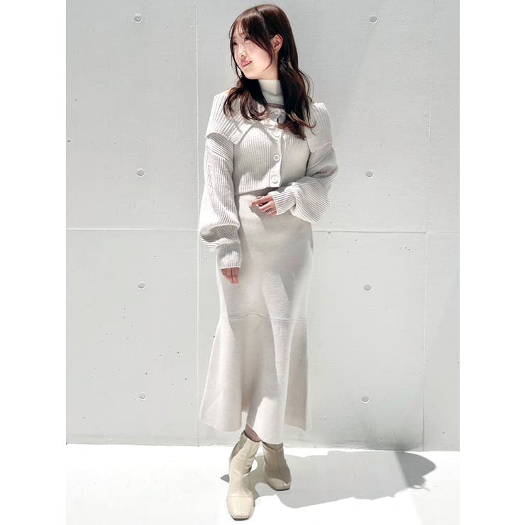 クロップドカーディガンセットマーメイドニットワンピース | MERCURYDUO | 詳細画像27 