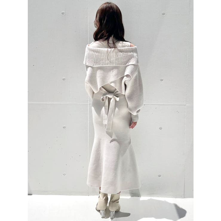 クロップドカーディガンセットマーメイドニットワンピース | MERCURYDUO | 詳細画像28 