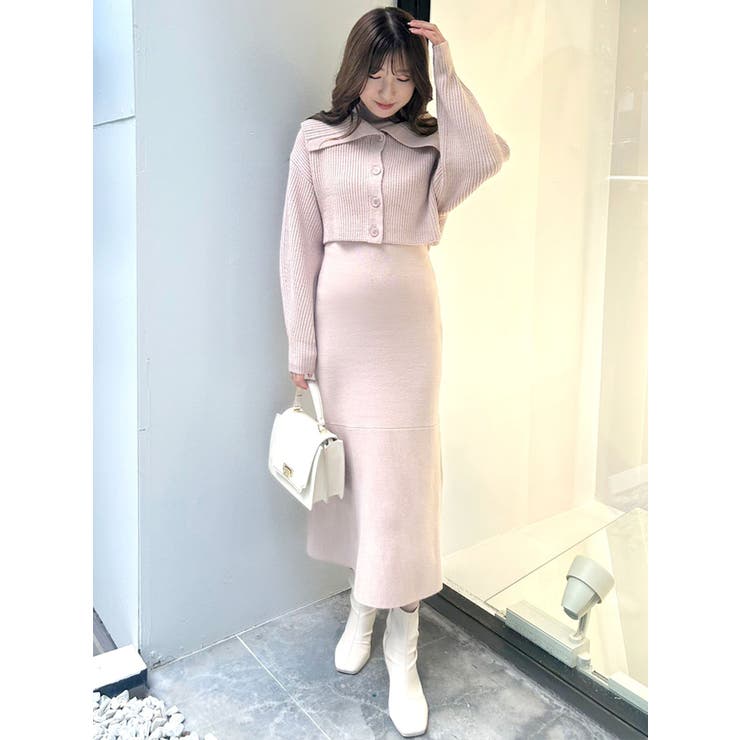 クロップドカーディガンセットマーメイドニットワンピース | MERCURYDUO | 詳細画像29 