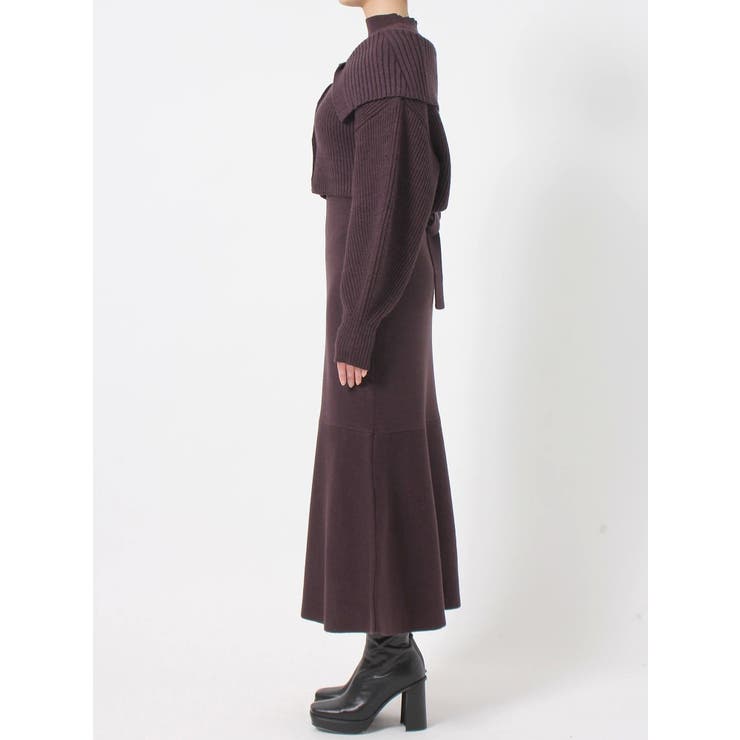 クロップドカーディガンセットマーメイドニットワンピース | MERCURYDUO | 詳細画像37 