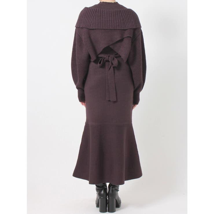 クロップドカーディガンセットマーメイドニットワンピース | MERCURYDUO | 詳細画像38 