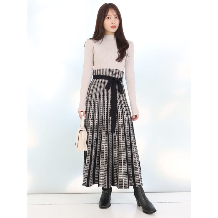 matohu マトフ　鳥さんワンピース mame kurogouchi(マメクロゴウチ) 22AWStripe Jacquard Dress