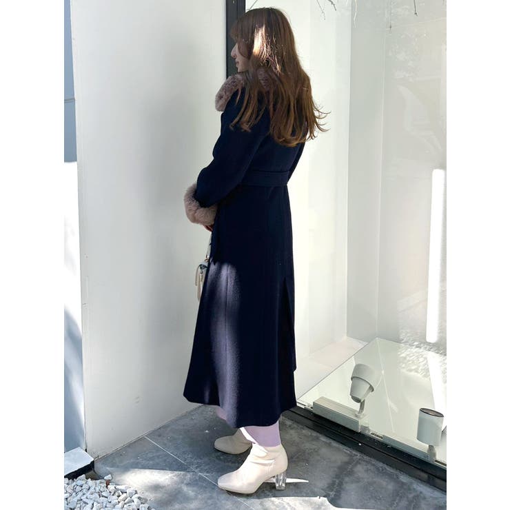 エコファー袖ウエストマークウールコート | MERCURYDUO | 詳細画像12 