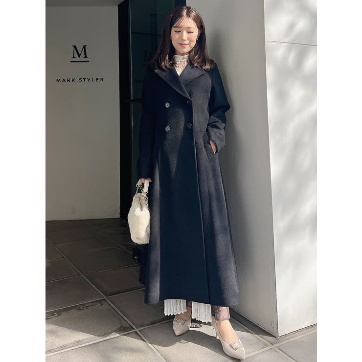 フィットアンドフレアロングコート[品番：MKSW0053735