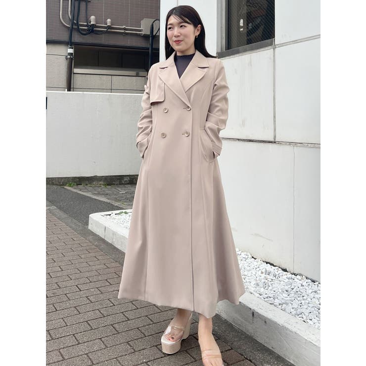 【美品】マーキュリーデュオ フィットアンドフレアトレンチコート レディース MERCURYDUO トレンチコート コート フィットアンドフレア