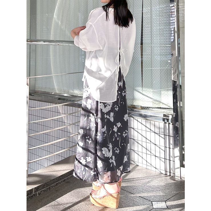 バックレースアップニットドッキングワンピース[品番