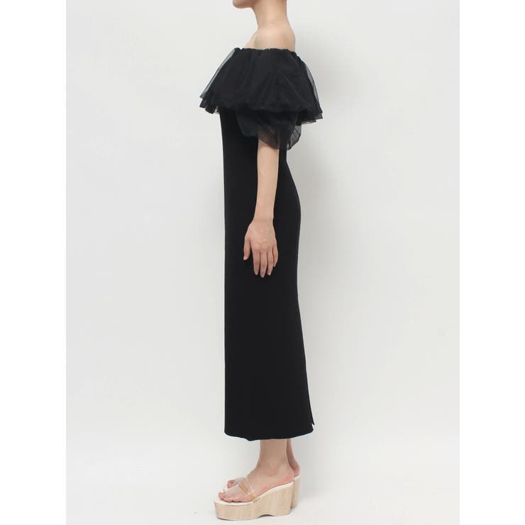 スペイン発送 MANGO バルーンニットワンピース 上品カジュアル バイカラー ニットワンピース 全3色[品番：JSFW0014125]｜JS