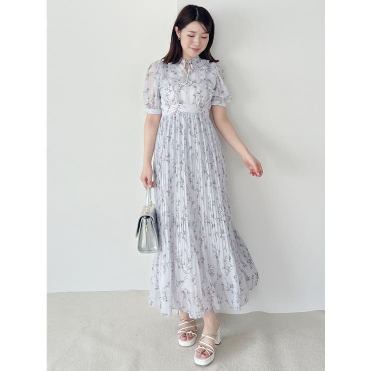 マーキュリーデュオ 花柄ラッフルプリーツティアードワンピース　新品タグ付き MERCURYDUO（マーキュリーデュオ）の「花柄ラッフルプリーツ