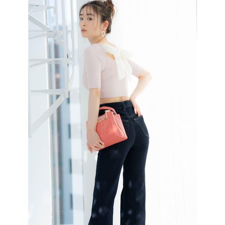 2WAY異素材BIGリボンニット | MERCURYDUO | 詳細画像3 