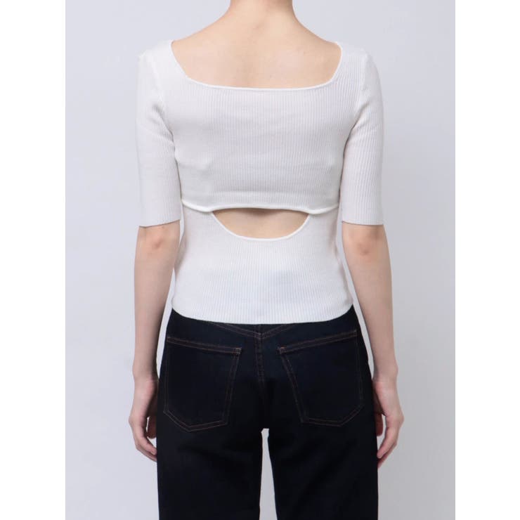 ナローストラップバックスリットリブニット | MERCURYDUO | 詳細画像15 