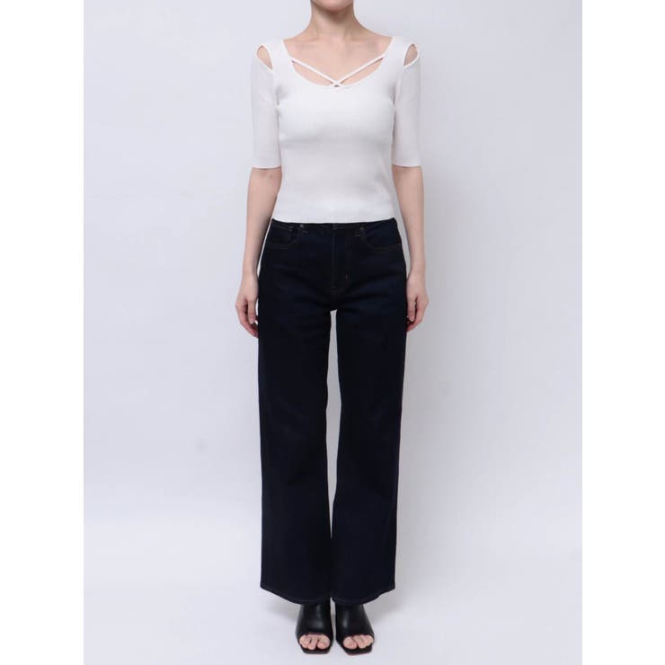 ナローストラップバックスリットリブニット | MERCURYDUO | 詳細画像35 