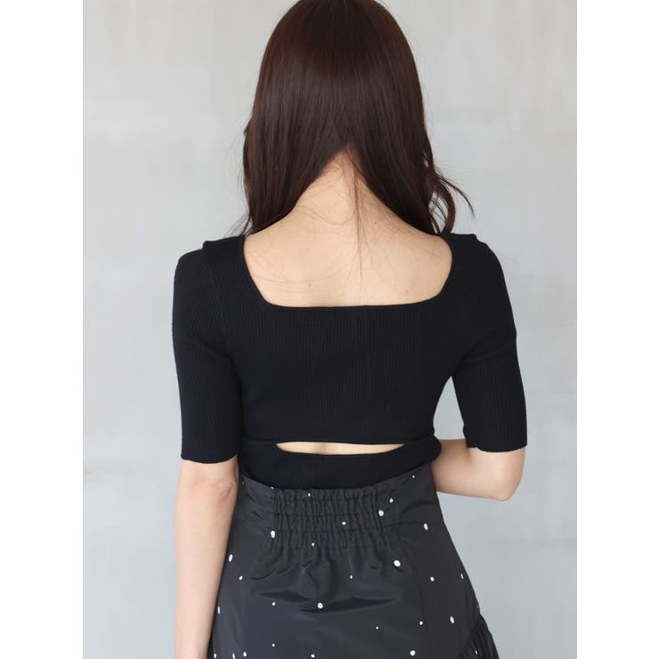 ナローストラップバックスリットリブニット | MERCURYDUO | 詳細画像6 