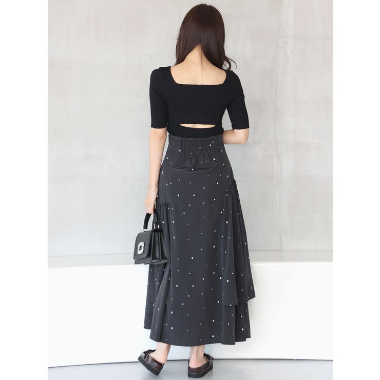 ナローストラップバックスリットリブニット | MERCURYDUO | 詳細画像7 