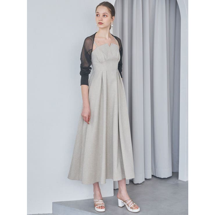 新品未使用♡MERCURYDUO リネンライクバックレースアップキャミワンピース MERCURYDUO ワンピース リネンライクバックレースアップキャミ