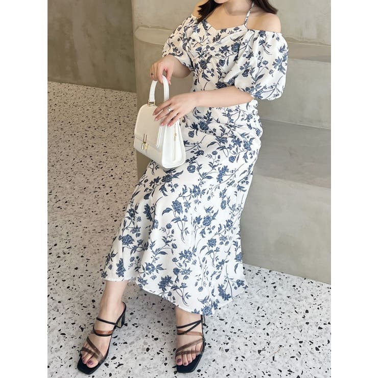 花柄キャミレイヤードライクワンピース[品番：MKSW0058611