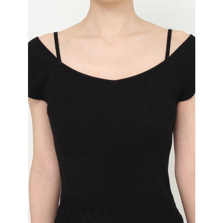 バイカラーシースルーヘムニットワンピース | MERCURYDUO | 詳細画像22 