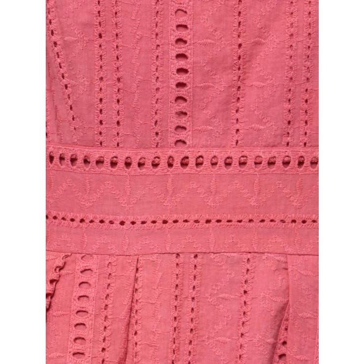 VALENTINO ピンク ワンピース カットワーク フレア VALENTINO ピンク