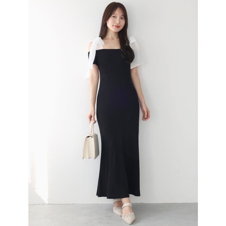 ショルダーリボンニットワンピース | MERCURYDUO | 詳細画像2 