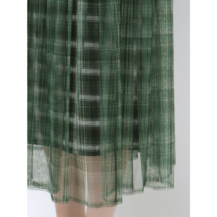 2WAYチェックチュールワンピース[品番：MKSW0058339