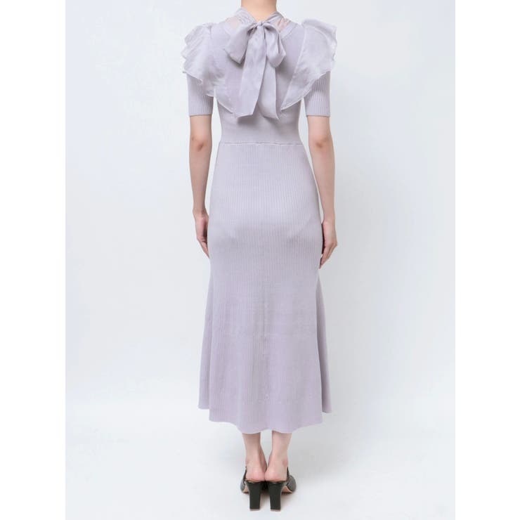 2WAYオーガンジードッキングラッフルニットワンピース | MERCURYDUO | 詳細画像21 