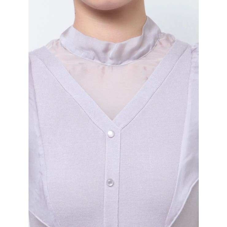 2WAYオーガンジードッキングラッフルニットワンピース | MERCURYDUO | 詳細画像22 